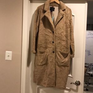 Long faux fur Sanctuary  coat from Anthro- NWT